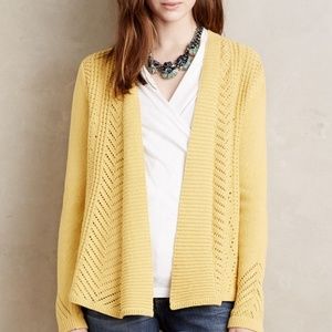 Anthropologie Rosie Neira yellow cardigan